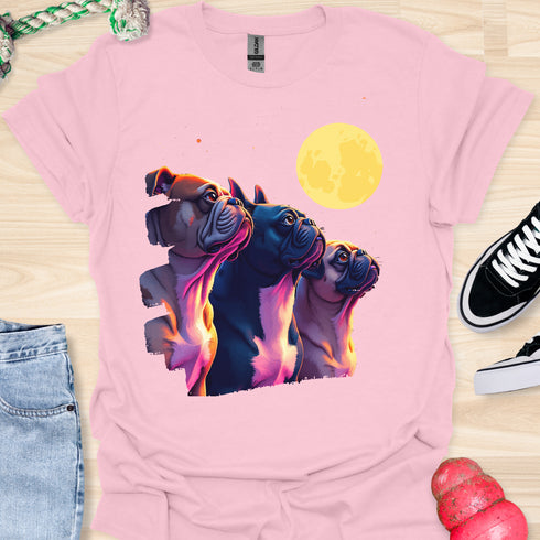 Bulldog & Moon - V4 - All Bulldogs T-Shirt